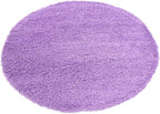 Unique Loom Solid Shag Collection Area Rug (6' 1" Round, Lilac)