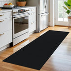 EARTHALL Washable Runner Rug 2x6 Ft Non Slip Runners for Hallways Cotton Rubber Backed Kitchen Runner Braided Indoor Floor Carpet Runners for Entryway, Hallway, Kitchen, Bedroom, Black