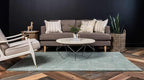 Unique Loom Solo Collection Area Rug - Calabasas (5' 3" x 7' 7" Rectangle, Light Blue)