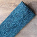 Rugsotic Carpets Hand Knotted Gabbeh Wool 2'6''x10' Runner Rug Solid Blue L00111