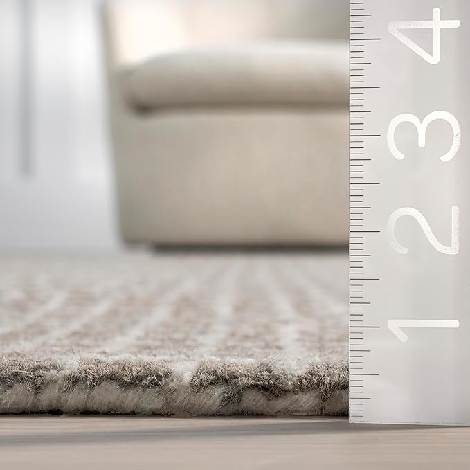 Rugs USA Melrose Grey, 7'6" x 9'6", Handmade, Wool & Cotton, Soft and Cozy, High Traffic, Stain Resistant, Easy Clean, Durable Area Rug for Bedroom, Living Room, Dining Space, Den, Entryway