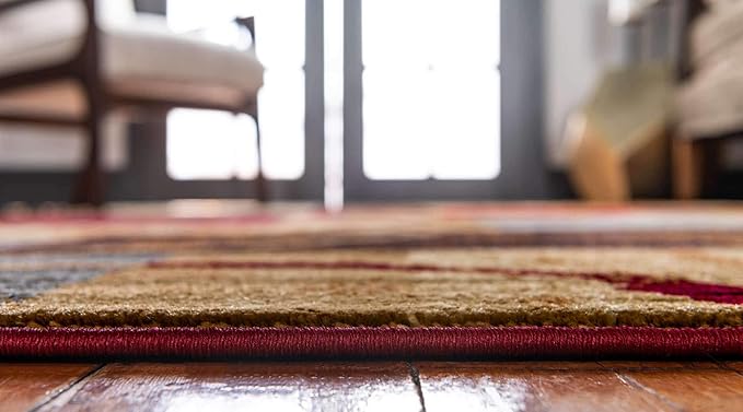 Unique Loom Barista Collection Area Rug - Kouillou (9' x 12' Rectangle, Multi/ Brown)