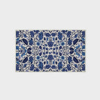 EVERGRACE Area Rugs for Living Room 3x5, Boho Floral Faux Wool Indoor Outdoor Rugs, Washable Rugs for Bedroom Entryway Dining Room Hallyway, Low Pile Floor Mat Carpet for Home Decor, Celtic Blue
