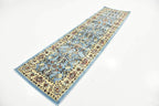 Unique Loom Sialk Hill Collection Area Rug - Washington (2' 7" x 10' Runner Light Blue/Navy Blue)