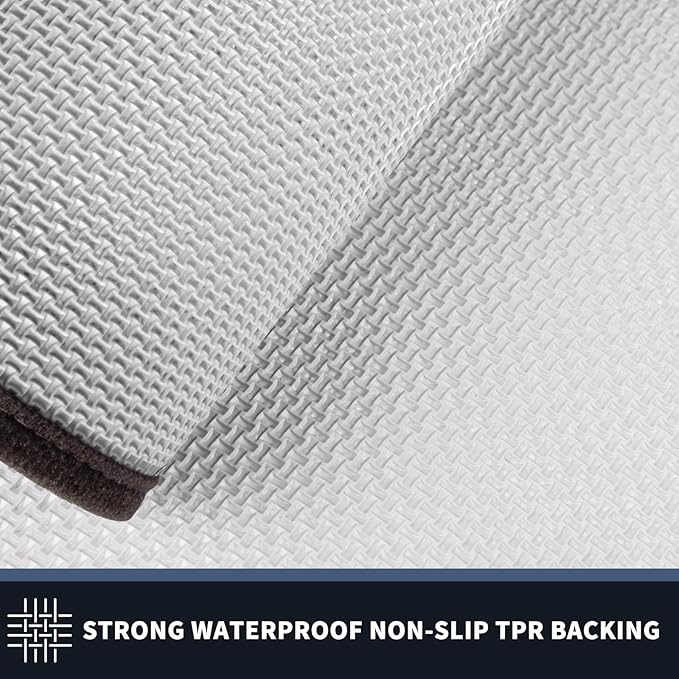 PURRUGS Dirt Trapper Door Mat 32" x 48", Non-Slip/Skid Machine Washable Entryway Rug, Shoes Scraper, Throw Rug, Super Absorbent Area Rug for Muddy Wet Shoes and Paws, Grayish Brown & Coffee