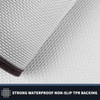 PURRUGS Dirt Trapping Door Mat 34" x 60", Non-Slip/Skid Machine Washable Entryway Rug, Shoes Scraper, Throw Rug, Super Absorbent Area Rug for Muddy Wet Shoes and Paws, Grayish Brown & Coffee