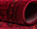 Unique Loom Tekke Collection Over-Dyed Saturated Traditional Torkaman Area Rug (5' 0 x 8' 0 Rectangular, Red/Black)