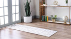 Unique Loom Trellis Frieze Collection Area Rug - Geometric (2' x 6' 1" Runner, Ivory/ Gray)