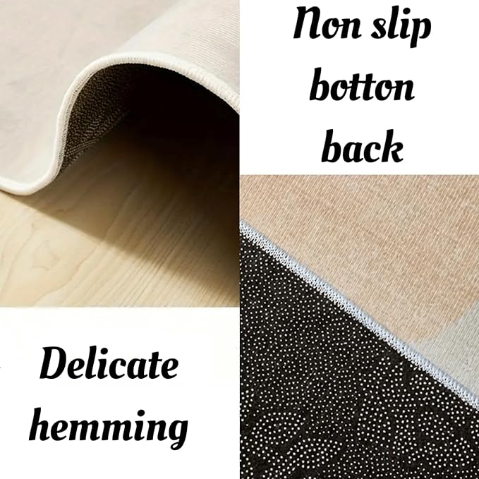 Luxury Greek Key Runner Rug, 2x8ft, Black Gold Arabic Style Long Hallway Rug Runners, Modern Black Gold Rugs for Living Room, Easy Clean Pet Friendly Non-Slip Mat for Entryway Floor