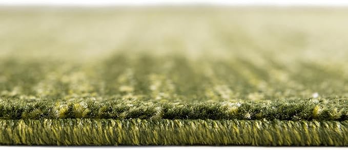 Rugs.com Angelica Collection Rug – 8 Ft Runner Light Green Medium Rug Perfect for Hallways, Entryways