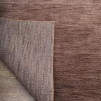 Hand Knotted Loom Wool ECO-Friendly Area Rugs - 10'x10', Square, Light Brown Color, Solid Plain Design, High Pile Handmade Anti Skid Area Rugs for Living Room, Bed Room (L00111)