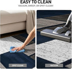 Rugshop Contemporary Modern Boxes Area Rug 6' 6" Navy (6' 6" Diameter)