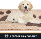 PURRUGS Dirt Trapping Door Mat 33.5" x 59", Non-Skid/Slip Machine Washable Microfiber Entryway Rug, Dog Doormat, Super Absorbent Welcome Mat for Muddy Wet Shoes and Paws, Beige