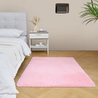 duduta Pink Soft Fluffy Rectangle Rug 3x5 ft, Shag Furry Plush Throw Rug for Bedroom Nursery Living Room Home Decor