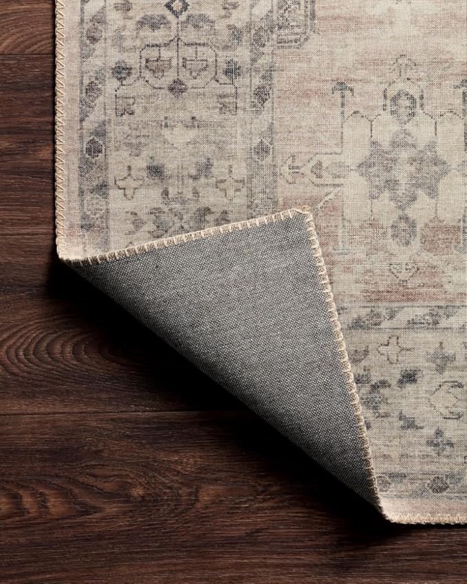 Loloi Hathaway Collection HTH-03 Java/Multi 2'-3" x 3'-9", .25" Thick Accent Rug, Soft, Durable, Printed, Modern, Low Pile, Non-Shedding, Easy Clean, Living Room Rug