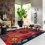 Vintage Boho Area Rugs Multicolor Ethnic Style Geometric Splicing Carpets Bedroom Living Room Kitchen Floor Mats Indoor Outdoor Non-Shedding Runner Rug Home Décor Carpet 2' X 5.2'