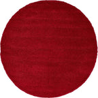 Unique Loom Solo Collection Area Rug - Calabasas (6' 1" Round, Red)