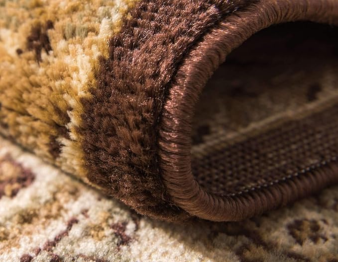 Unique Loom Versailles Collection Traditional Classic Medallion Floral Motif Area Rug (2' 2 x 6' 0 Runner, Brown/ Ivory)