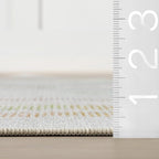 Dash & Albert Zarek Multi Machine Washable Rug, Runner-2.5 X 8 Feet, Multicolored/White Chevron Pattern