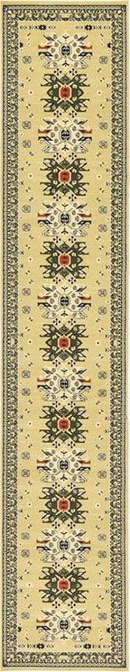 Unique Loom Taftan Collection Border Geometric Tribal Inspired Design Area Rug (3' 0 x 16' 5 Runner, Gold/ Gray)