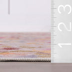 Dash & Albert INES Multi Machine Washable Rug, 6 X 9 Feet, Multicolored/Yellow Floral Pattern
