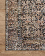 Loloi Amber Lewis Billie Collection, Ink & Salmon 8'-6" x 11'-6" Area Rug – Antique & Distressed Accent Rugs for Living Room, Bedroom, Entryway & Hallway, No Shed High Traffic Area Home Decor Rug