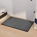 Door mat with Non Slip Rubber Backing, Washable Soft Floor Carpet for Kitchen, Hallway, Entryway Indoor, Bedroom, Laundry, Low Pile Area Rugs, Solid Color with Pointillism Style, 2 * 3 ft Black
