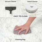 Beglad Fluffy Large Area Rugs 8x10 Feet, Modern Minimalist Style Shag Fuzzy Rugs, Non-Slip Indoor Carpet Soft Rugs for Kids Room, Bedroom & Living Room, Cream White