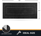PURRUGS Dirt Trapping Door Mat 32" x 70", Non-Slip/Skid Machine Washable Entryway Rug, Dog Doormat, Super Absorbent Welcome Mat for Muddy Wet Shoes and Paws, Charcoal
