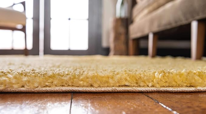 Unique Loom Solo Collection Area Rug - Calabasas (3' 3" x 5' 3" Rectangle, Yellow)