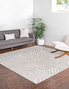 Unique Loom Finsbury Collection Area Rug - Meghan (7' 10" Square, Gray and Ivory)