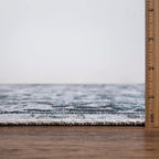 Bloom Rugs Caria Washable Non-Slip 9x12 Rug - Denim Blue Traditional Area Rug for Living Room, Bedroom, Dining Room, and Kitchen - Exact Size: 9' x 12'