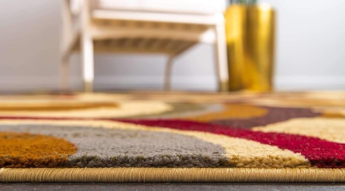 Unique Loom Barista Collection Area Rug - Kona (5' 3" x 8' Rectangle, Beige/ Black)