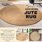 Savi Home Hand Woven Jute Braided Rug, 6' Round - Natural, Reversible Area Rugs for Living Room, Farmhouse, Kitchen, Handcrafted 6 Feet Round Area Rugs - Natural
