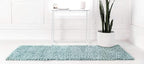 Unique Loom Davos Shag Collection Area Rug - Solid (2' 7" x 13' 1" Runner, Aqua)