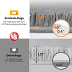 Zentavio Area Rugs for Living Room Large Rugs for Bedroom 6x9 Carpet Fluffy Furry Soft Shag Aesthetic Plush High Pile Gray Throw Rug for Nursery Kids Room Dorm Light Grey