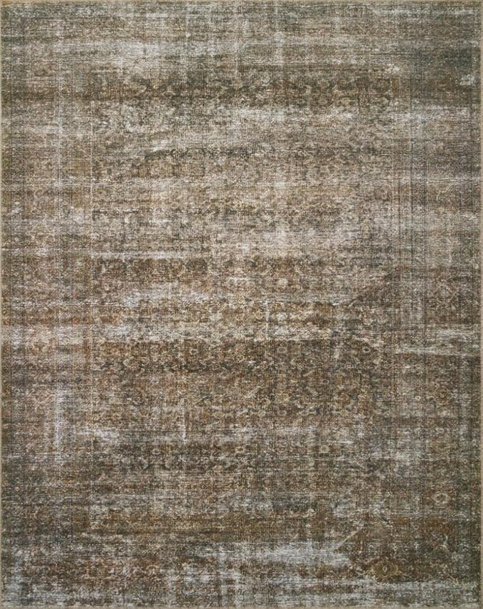 Loloi Amber Lewis Billie Collection, Tobacco & Rust 5'-0" x 7'-6" Area Rug – Antique & Distressed Accent Rugs for Living Room, Bedroom, Entryway & Hallway, No Shed High Traffic Area Home Decor Rug