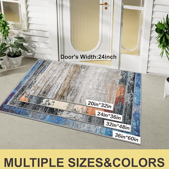 COMSLE Door Mat for Dogs Muddy Paws Soft Absorbent Indoor Front Entryway Rug Machine Washable Entrance Mats Non Slip Throw Rugs 36" x 60" Doormat for Inside Foyer Bedroom - Yellow