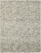 Hand Tufted Wool ECO-Friendly Area Rugs - 8'x10', Rectangle Shape, Dark Brown & Beige, Solid Plain Design, High Pile Handmade Area Rugs for Living Room, Bed Room (KWC111)