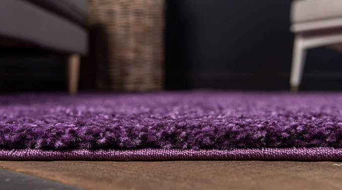 Unique Loom Solo Collection Area Rug - Calabasas (10' x 13' Rectangle, Violet)