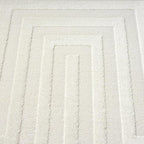 Abani Neutral Cream Area Rug 2' x 3' for Living Room, Bedroom - Tone-on-Tone Geometric Design - Durable & Easy to Clean