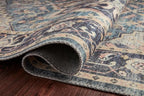 Loloi Hathaway Collection HTH-01 Navy/Multi 2'-6" x 7'-6", .25" Thick Runner Rug, Soft, Durable, Printed, Modern, Low Pile, Non-Shedding, Easy Clean, Living Room Rug