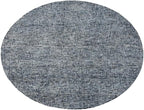 Hand Tufted Wool ECO-Friendly Area Rugs - 8'x8', Round Shape, Dark & Blue, Solid Plain Design, High Pile Thick Handmade Anti Skid Area Rugs for Living Room, Bed Room (KWC111)