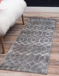 Unique Loom Marilyn Monroe Glam Collection Area Rug - Trellis (2' x 10' Runner, Gray Silver/ Silver)