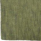 Hand Knotted Loom Wool ECO-Friendly Area Rugs - 8'x8', Square, Green Color, Solid Plain Design, High Pile Thick Handmade Anti Skid Area Rugs for Living Room, Bed Room (L00111)