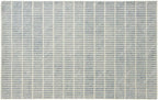 Capitola Hand-Tufted Wool Rug 4x7 Blue Coastal, Rustic Area Carpet for Bedroom Living Room, Textured Natural PB Style, Soft Wool Accent Mat