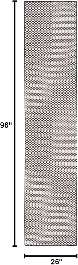Nourison Home Courtyard Ivory Charcoal 2'2" x 8' Area Rug - Easy Clean, Non Shedding, Bed Room, Living Room, Dining Room, Kitchen (8' Runner)