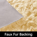 Latepis Large Area Rugs Yellow 6.7X10 Fluffy Shag Rugs Washable Faux Fur Rug for Living Room Plush Soft Fuzzy Rug for Bedroom Playroom Home Decor Rectangle