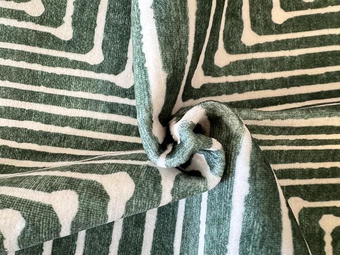 GLN Rugs Contemporary Collection - Machine Washable Area Rug, Contemporary Washable, Non Slip, Low Pile Chenille Rug, Living Room, Bedroom, Kitchen Rug (8' x 10' Beige Green)