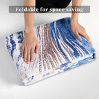Ciicool Modern Abstract Area Rug 2x3 Washable Small Soft Entryway Rugs, Blue Brown Non-Slip Low Pile Throw Entry Rug, Foldable Kitchen Bathroom Rugs Floor Carpet for Entrance Bedroom Indoor Doormat